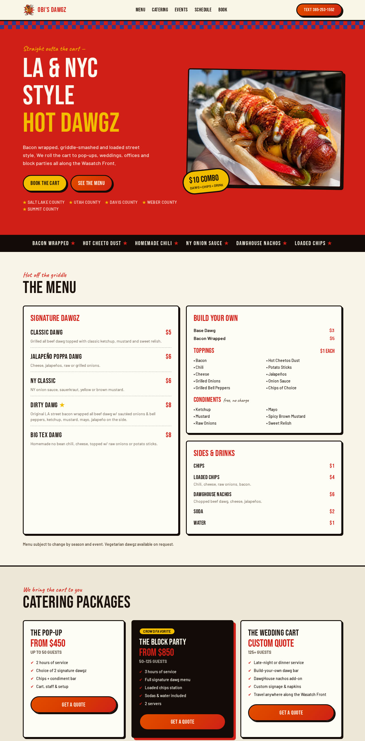 Homepage of Obi's Dawgz website
