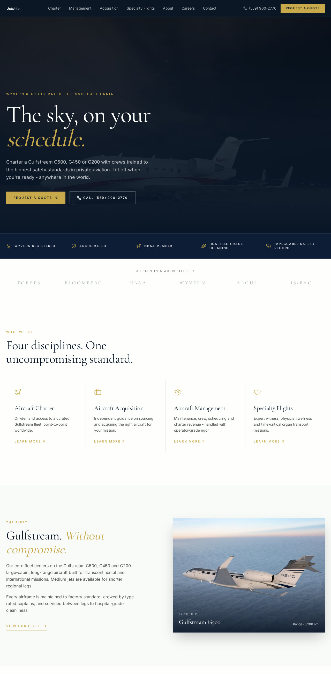 Homepage of JetsPlus website